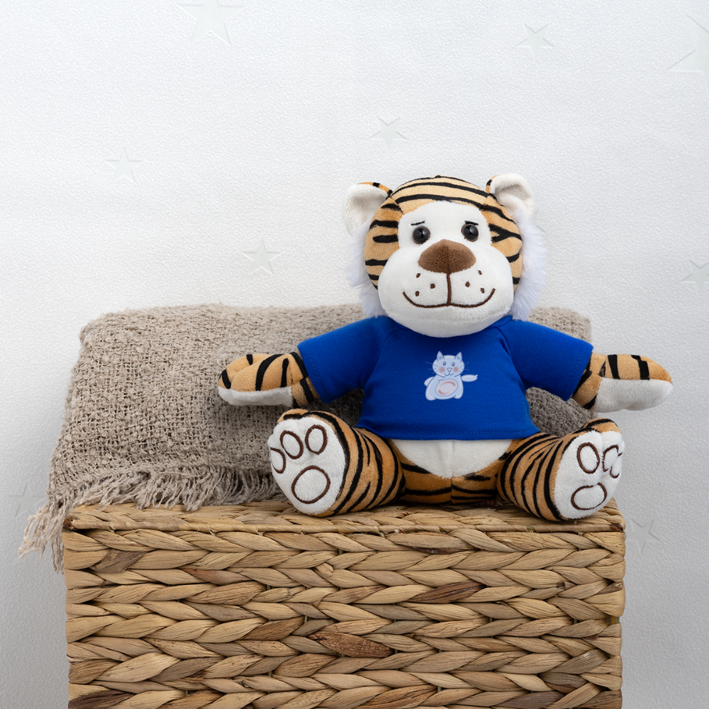 Plush Tiger - royal blue