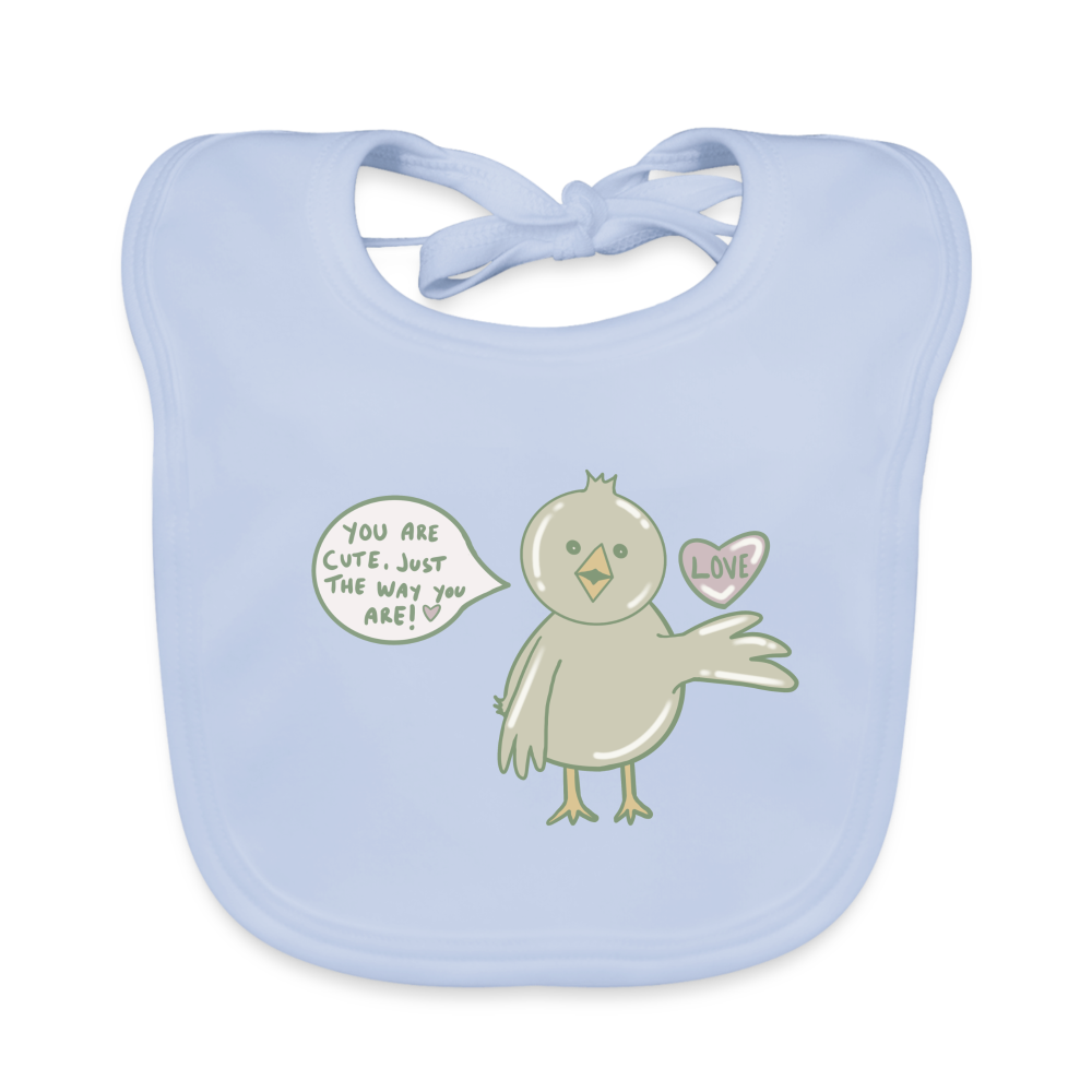 Baby Organic Bib - sky blue