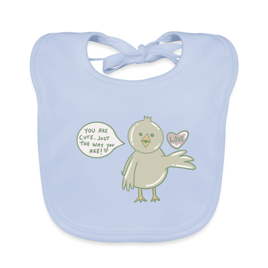 Baby Organic Bib - sky blue