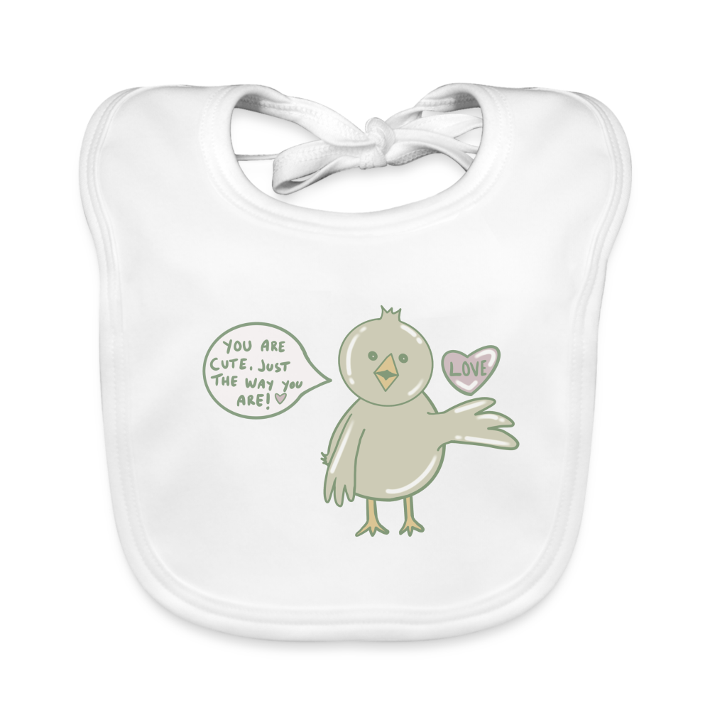 Baby Organic Bib - white