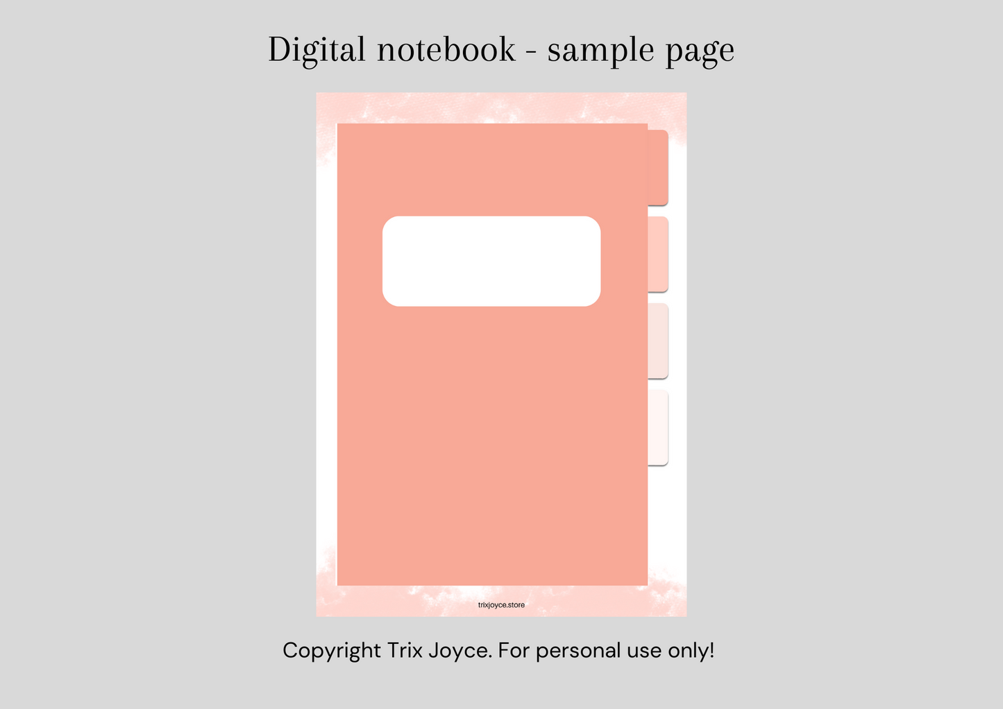 Digital Notebook With Hyperlinks - Pink Floral