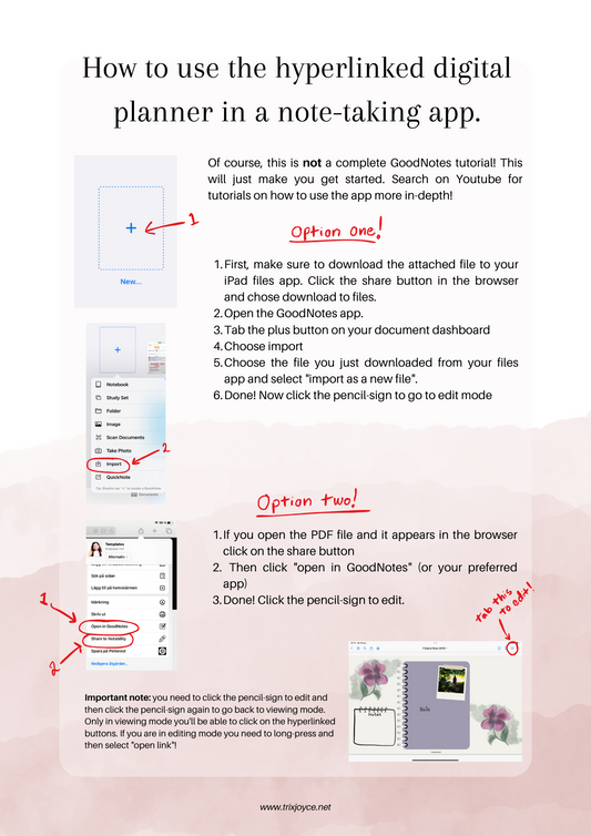 Instruction Manual - How to Install Digital Planners