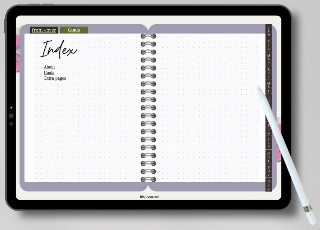 Digital Bullet Journal With Hyperlinks - Personal